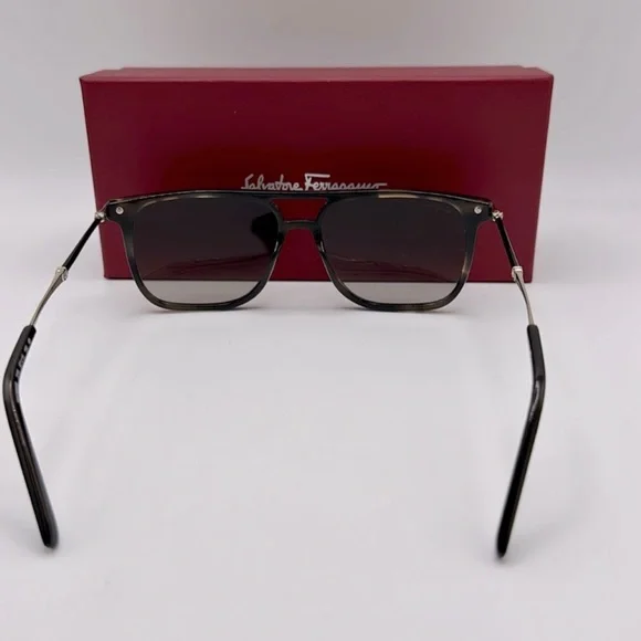 Salvatore Ferragamo SF966S Square Aviator Sunglasses Tortoise Made in Italy - Picture 6 of 10